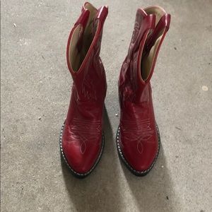 Like new Old West toddler red boots